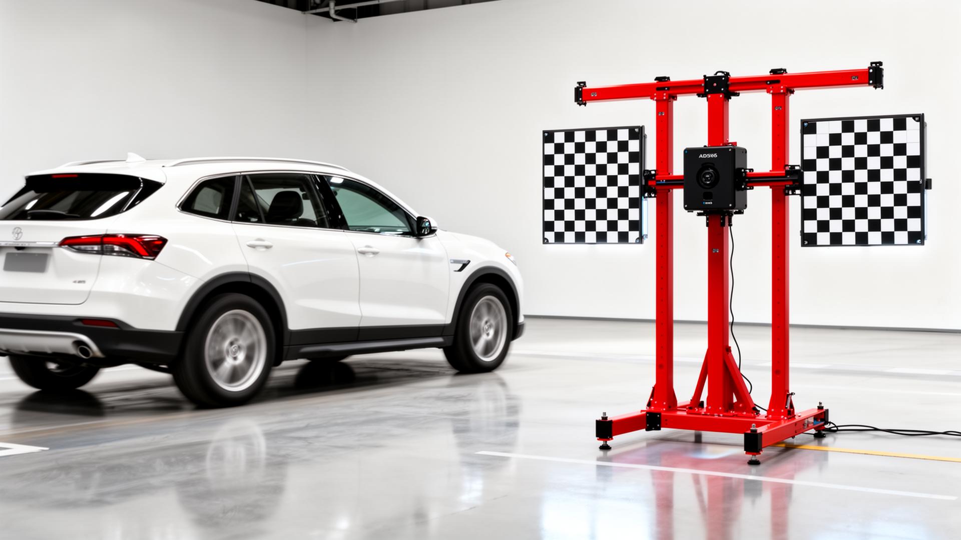 ADAS calibration system in a professional shop